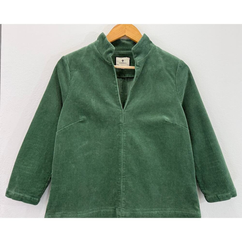 Tuckernuck Clifton Corduroy Mini Dress Green Cotton A-Line Lined Size M - Picture 5 of 11
